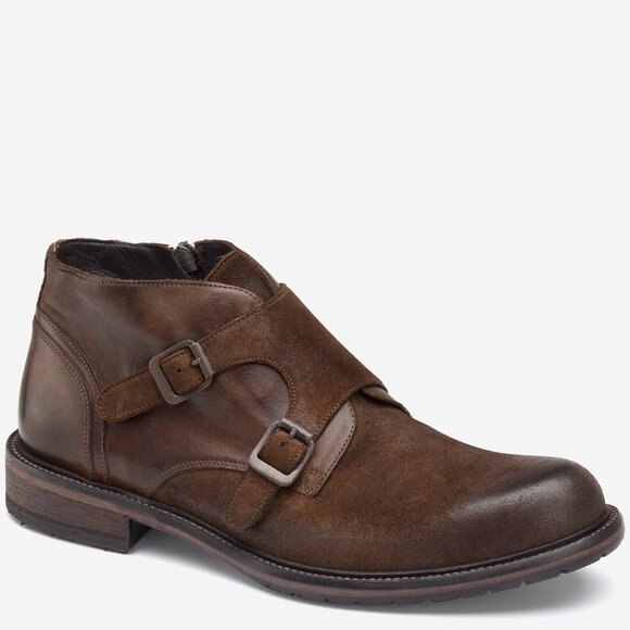Johnston & Murphy Lofting Double-Buckle Monk Strap Chukka Ankle Boot 11 - Picture 1 of 13